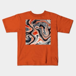 Suminagashi Japanese Marbled Pattern Kids T-Shirt